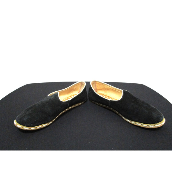 Sabah Handmade in Turkey Black Suede Slip On Loafer Flats Shoes Women 7.5US/39EU - Picture 4 of 8